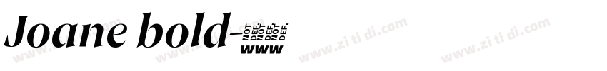 Joane bold字体转换